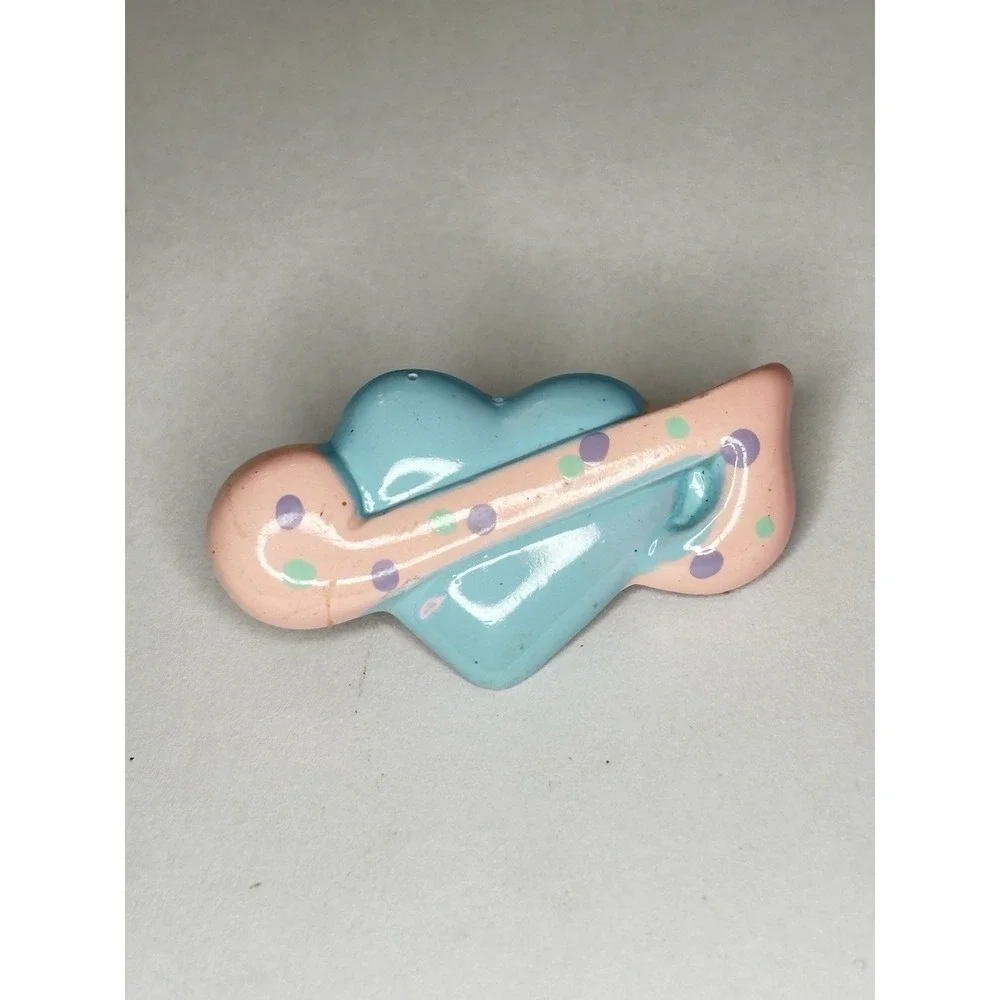 Vintage 1980's Heart And Musical Note Pin Made In Taiwan